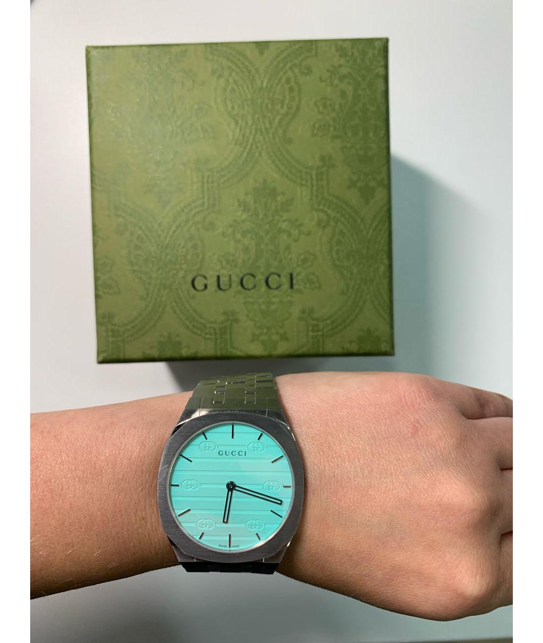 GUCCI Голубые часы, фото 3