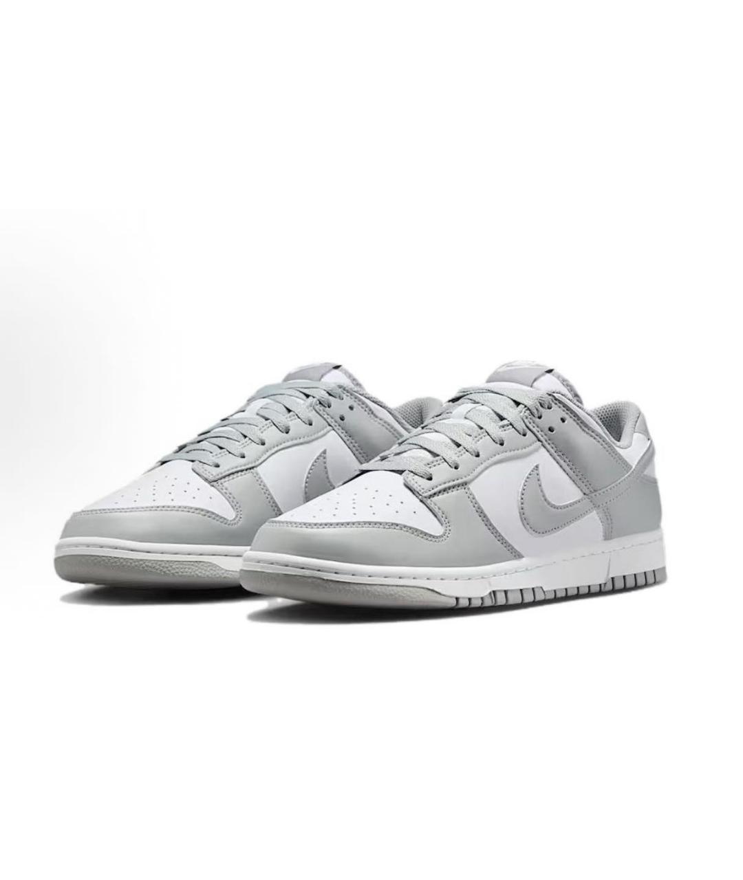 NIKE Серые кожаные низкие кроссовки / кеды, фото 3