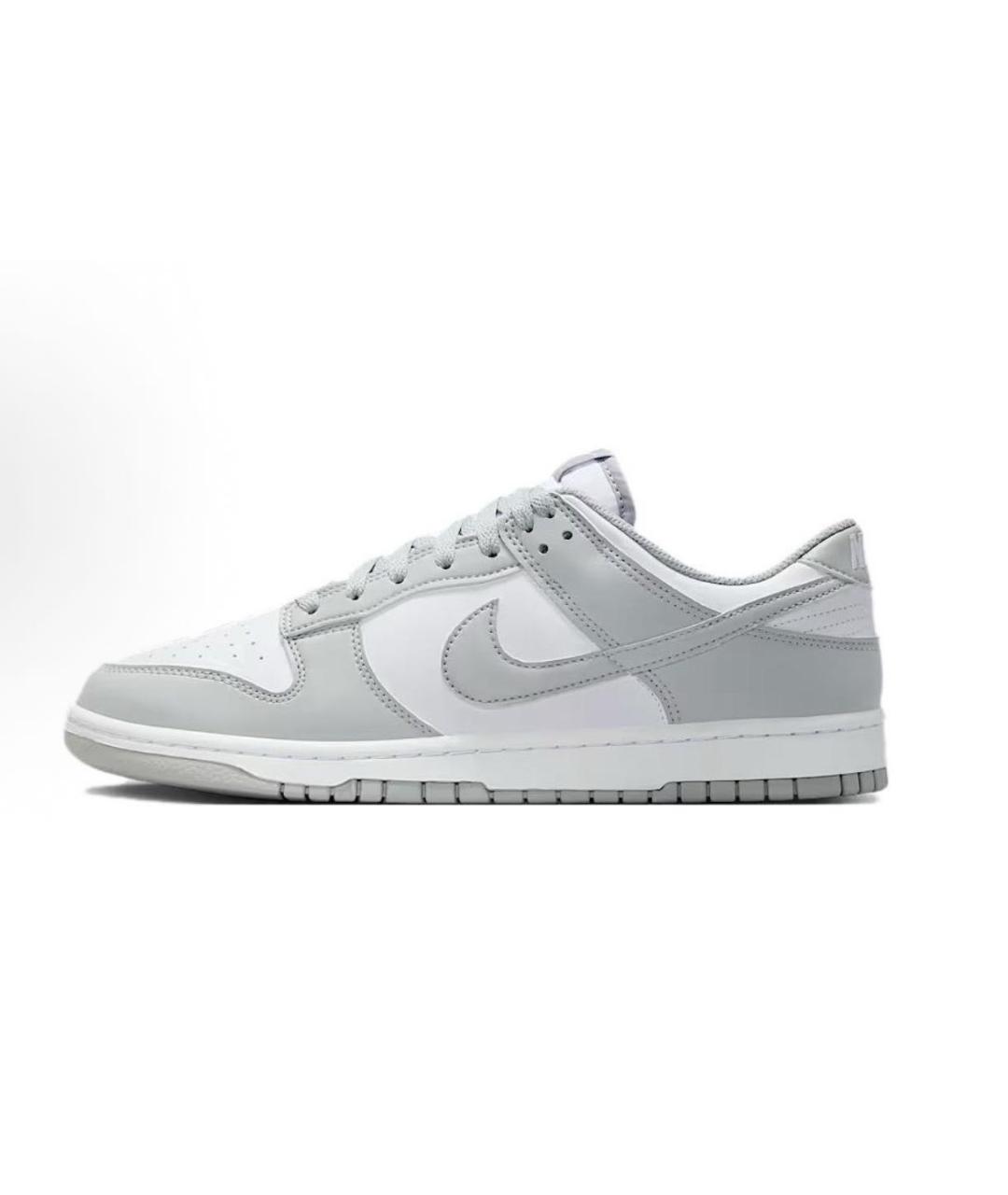 NIKE Серые кожаные низкие кроссовки / кеды, фото 2