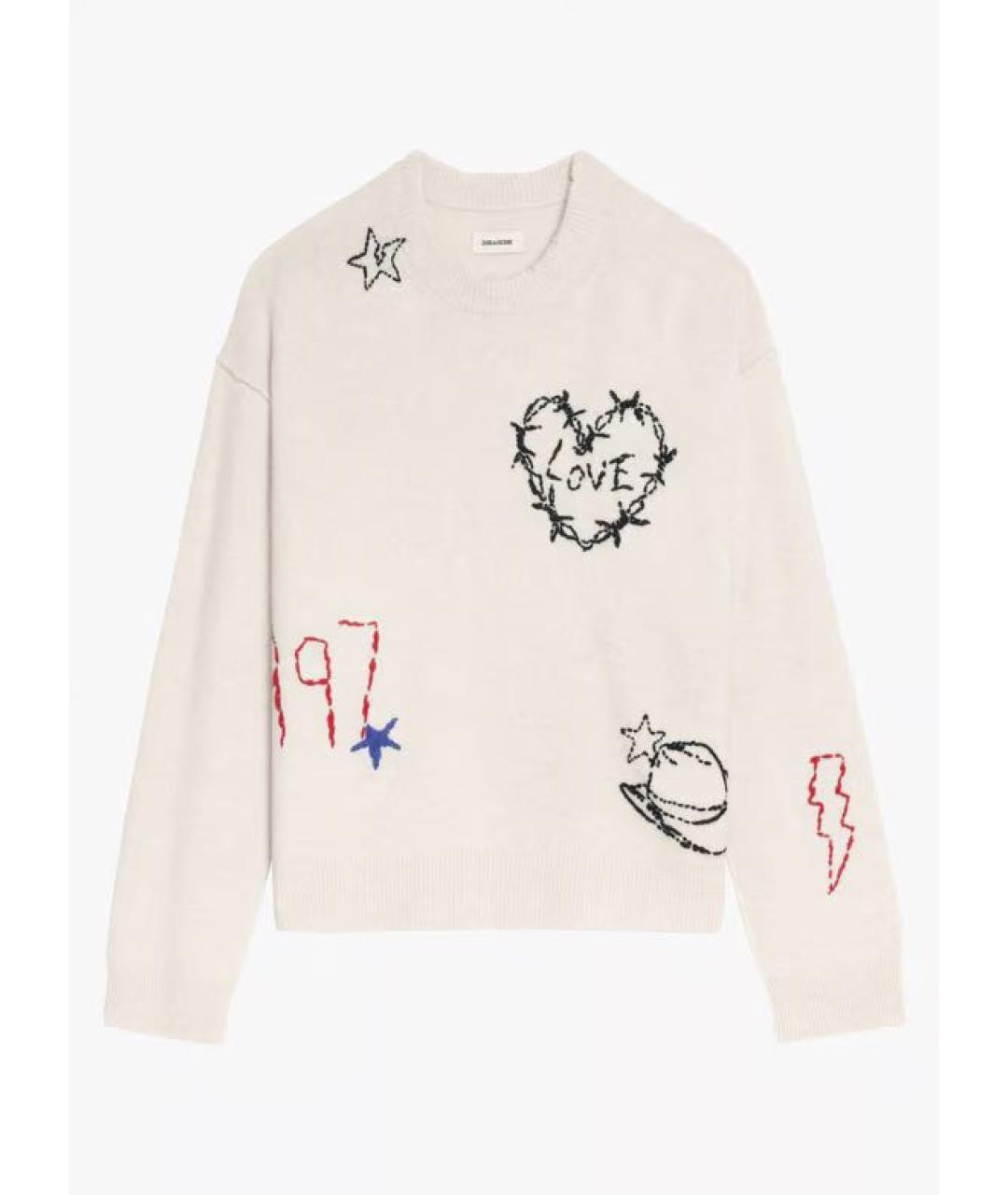 ZADIG & VOLTAIRE Бежевый кашемировый джемпер / свитер, фото 5
