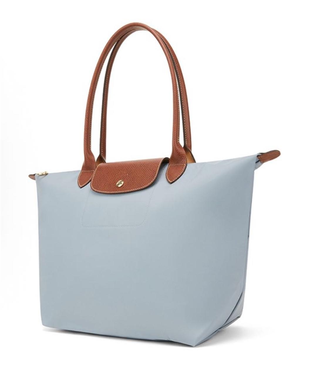 LONGCHAMP Голубая сумка тоут, фото 2