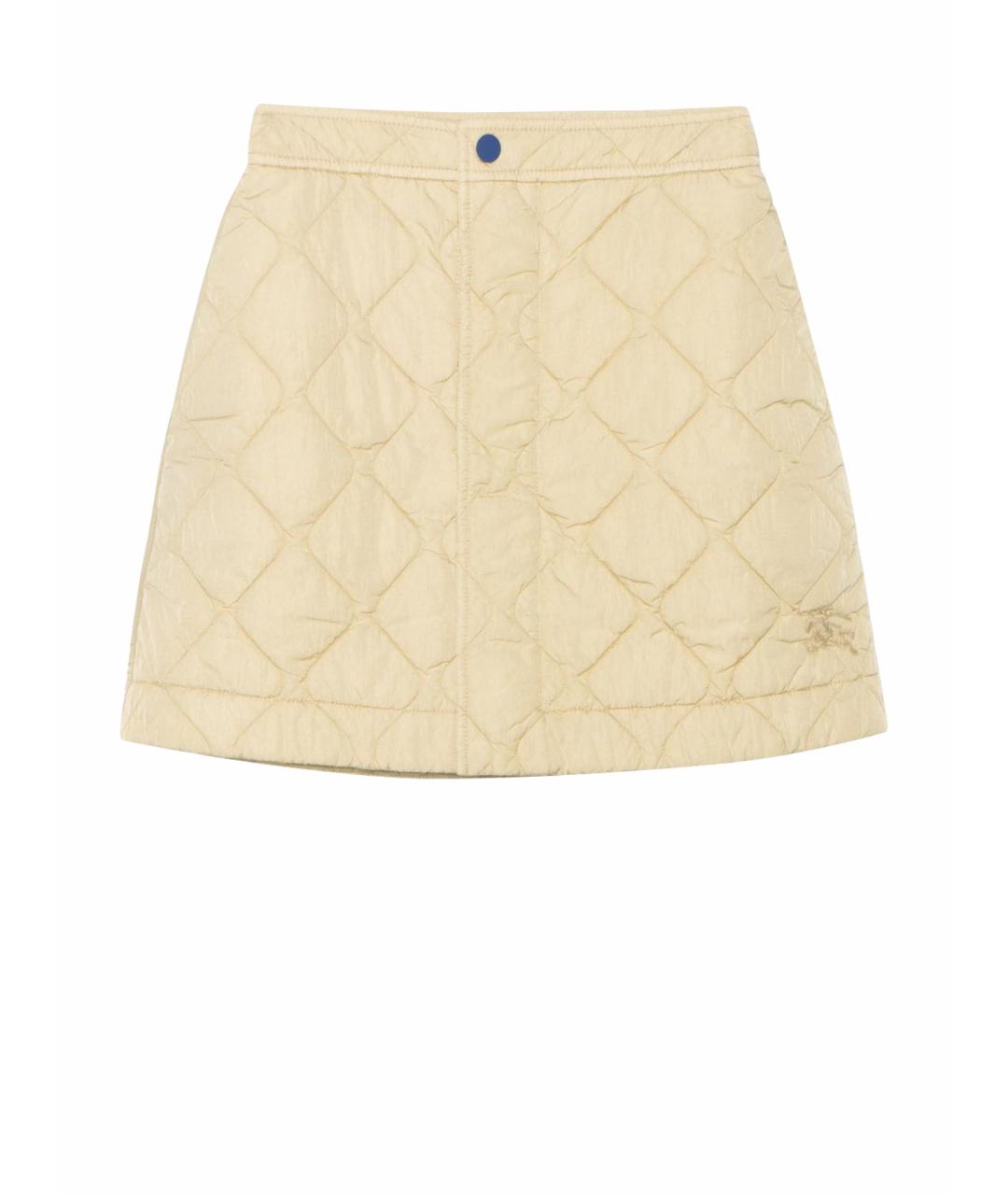 BURBERRY Бежевая юбка мини, фото 1