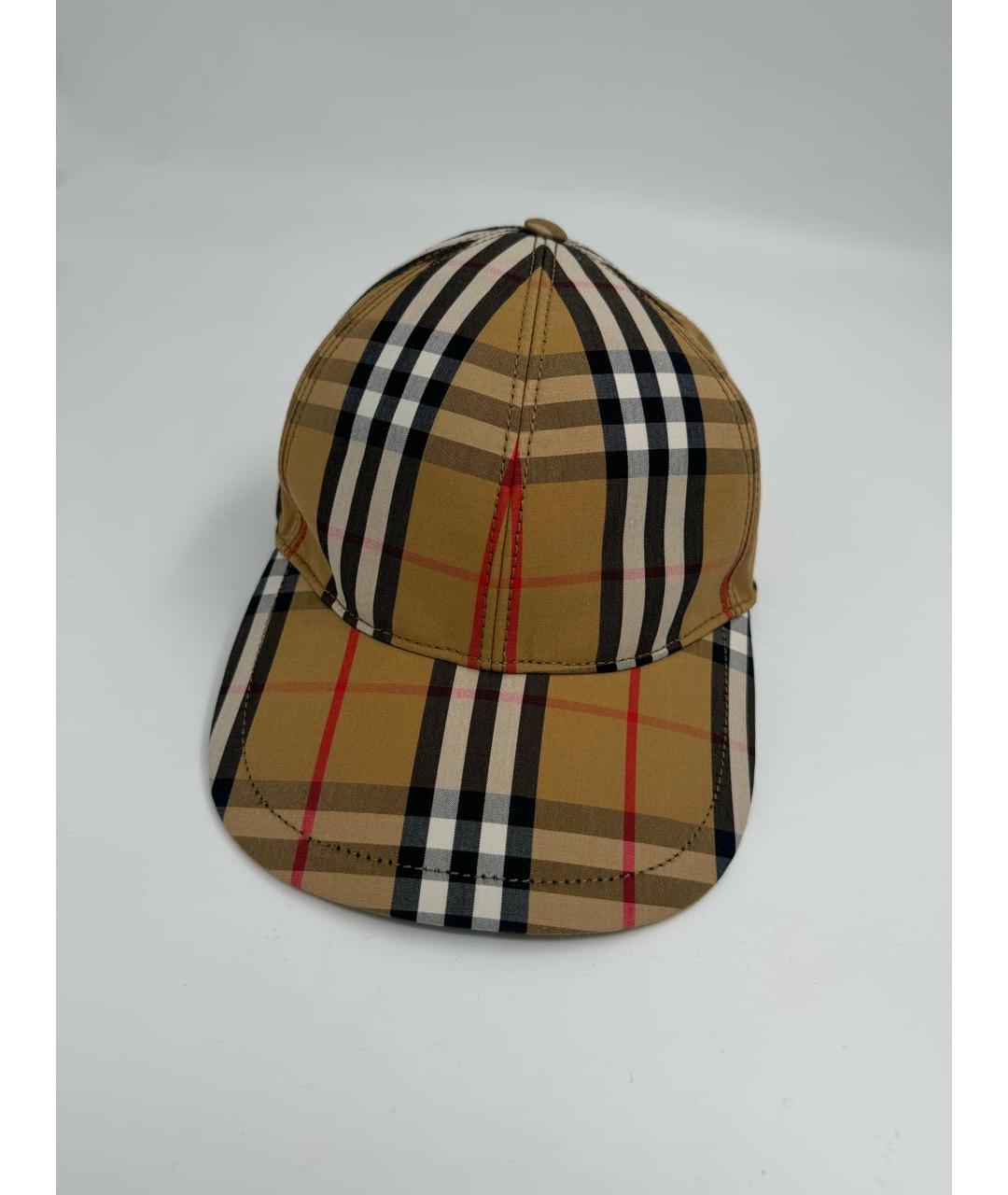 BURBERRY Бежевая хлопковая кепка, фото 5