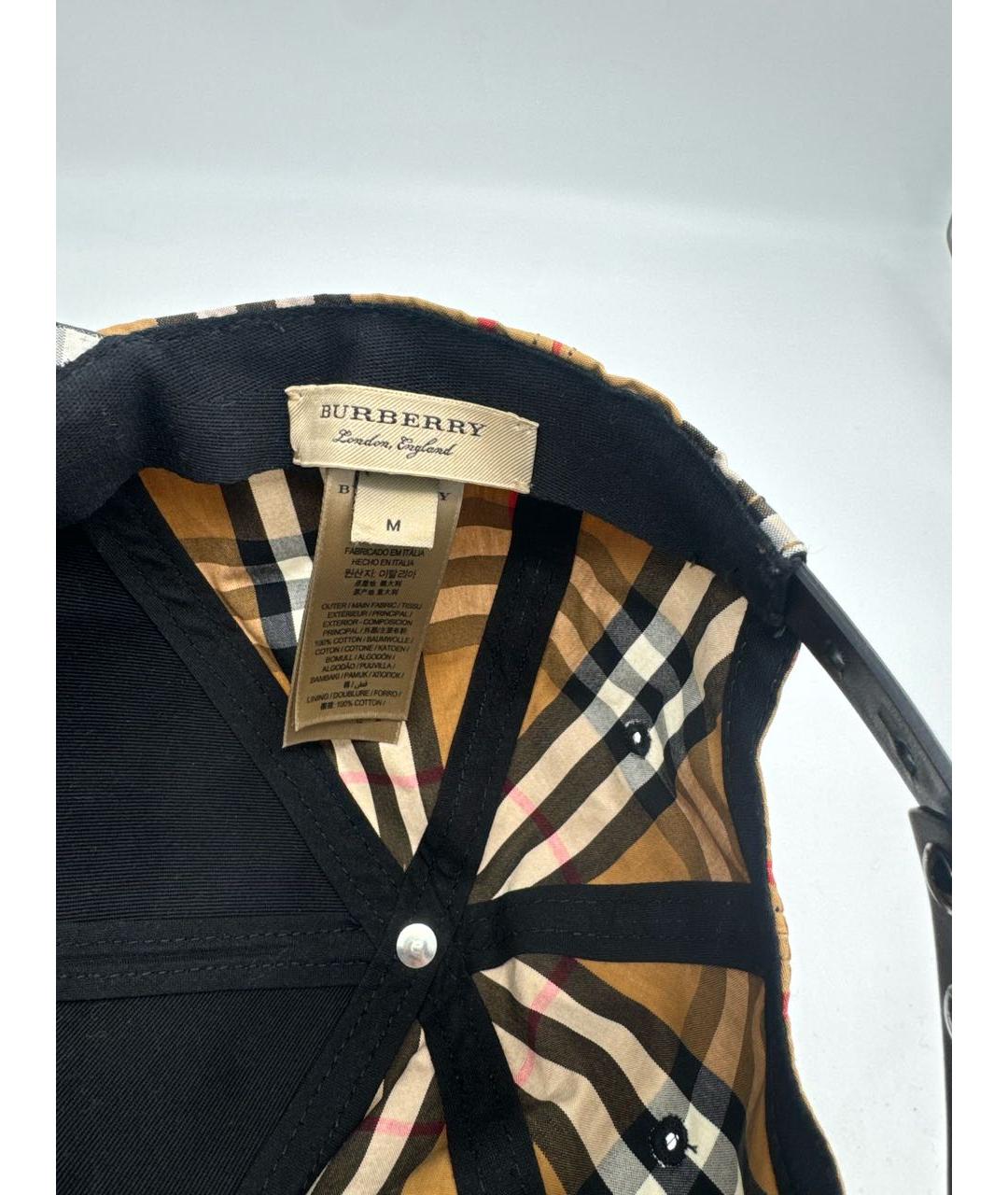 BURBERRY Бежевая хлопковая кепка, фото 4