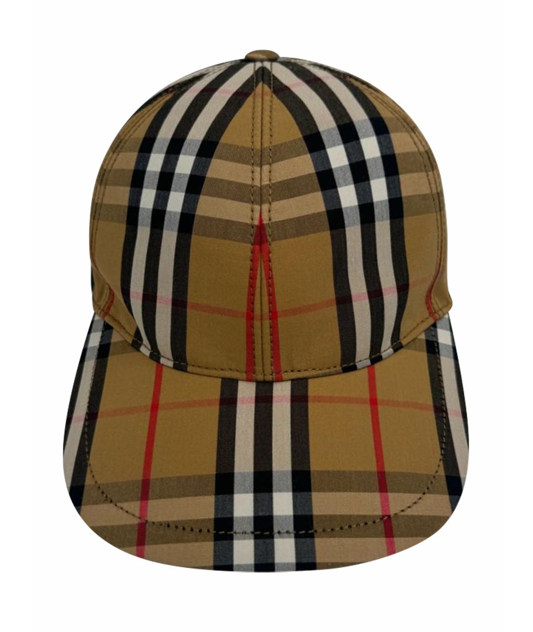 BURBERRY Бежевая хлопковая кепка, фото 1