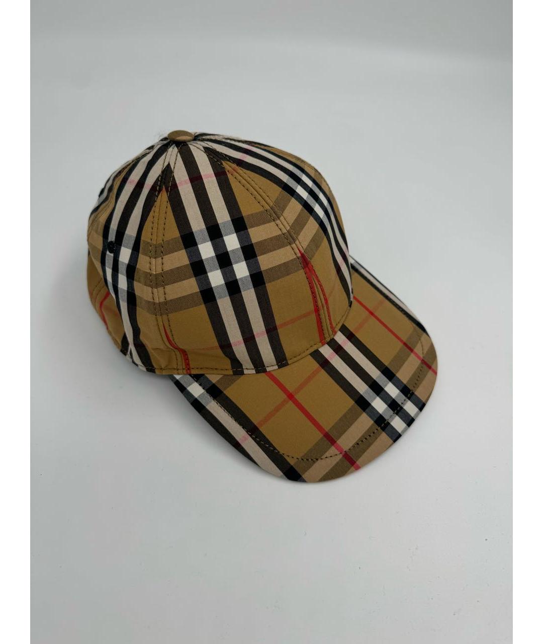 BURBERRY Бежевая хлопковая кепка, фото 2