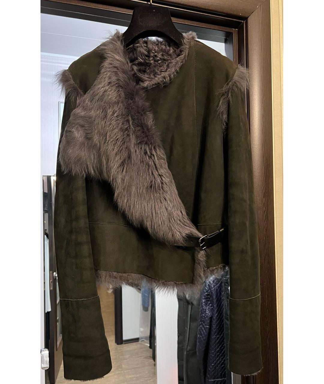 LANVIN Антрацитовая меховая дубленка, фото 9