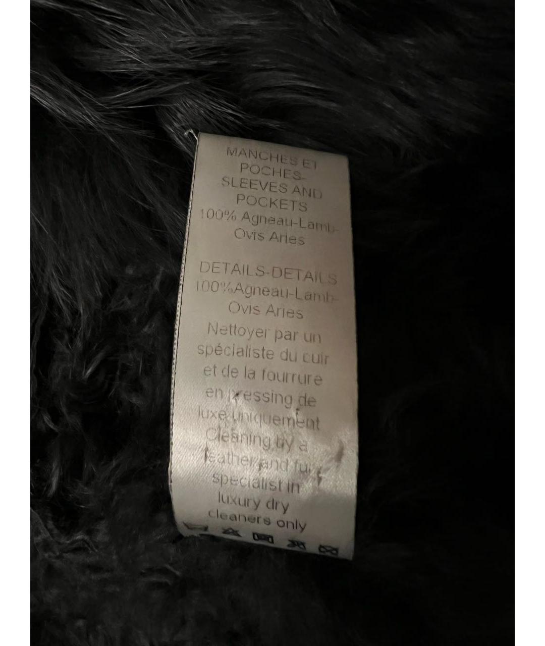 LANVIN Антрацитовая меховая дубленка, фото 7