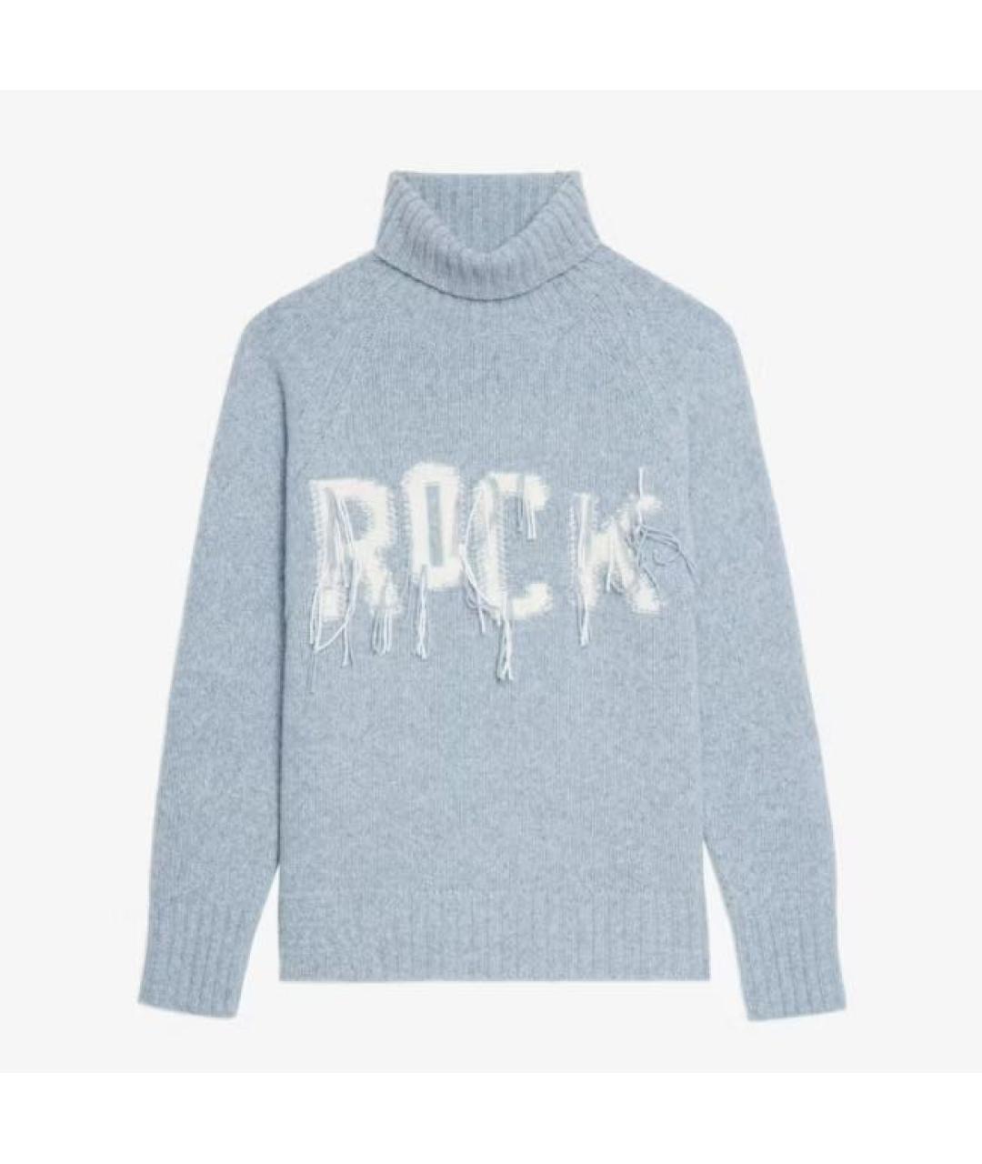 ZADIG & VOLTAIRE Голубой шерстяной джемпер / свитер, фото 5