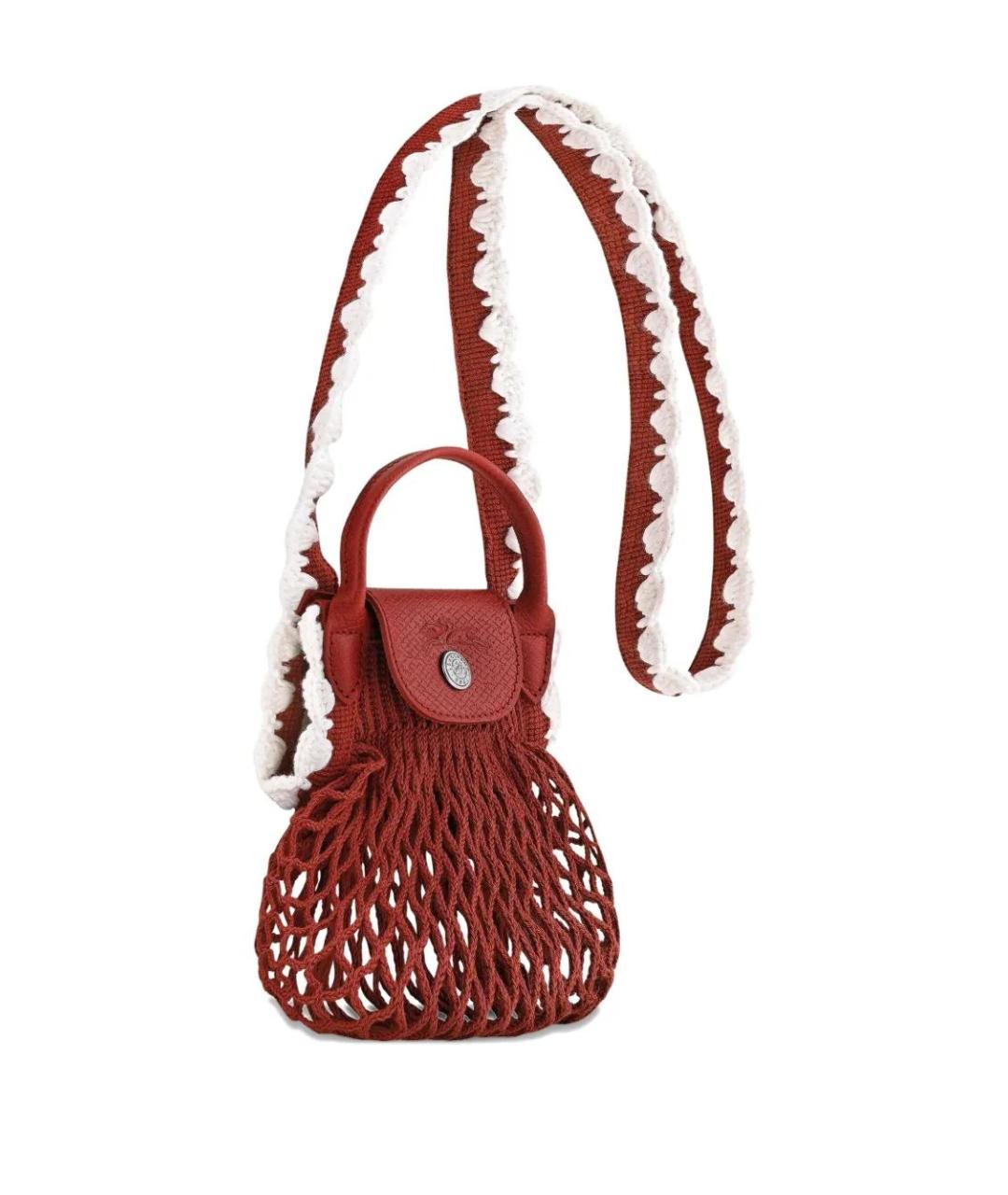 LONGCHAMP Красная тканевая сумка через плечо, фото 4