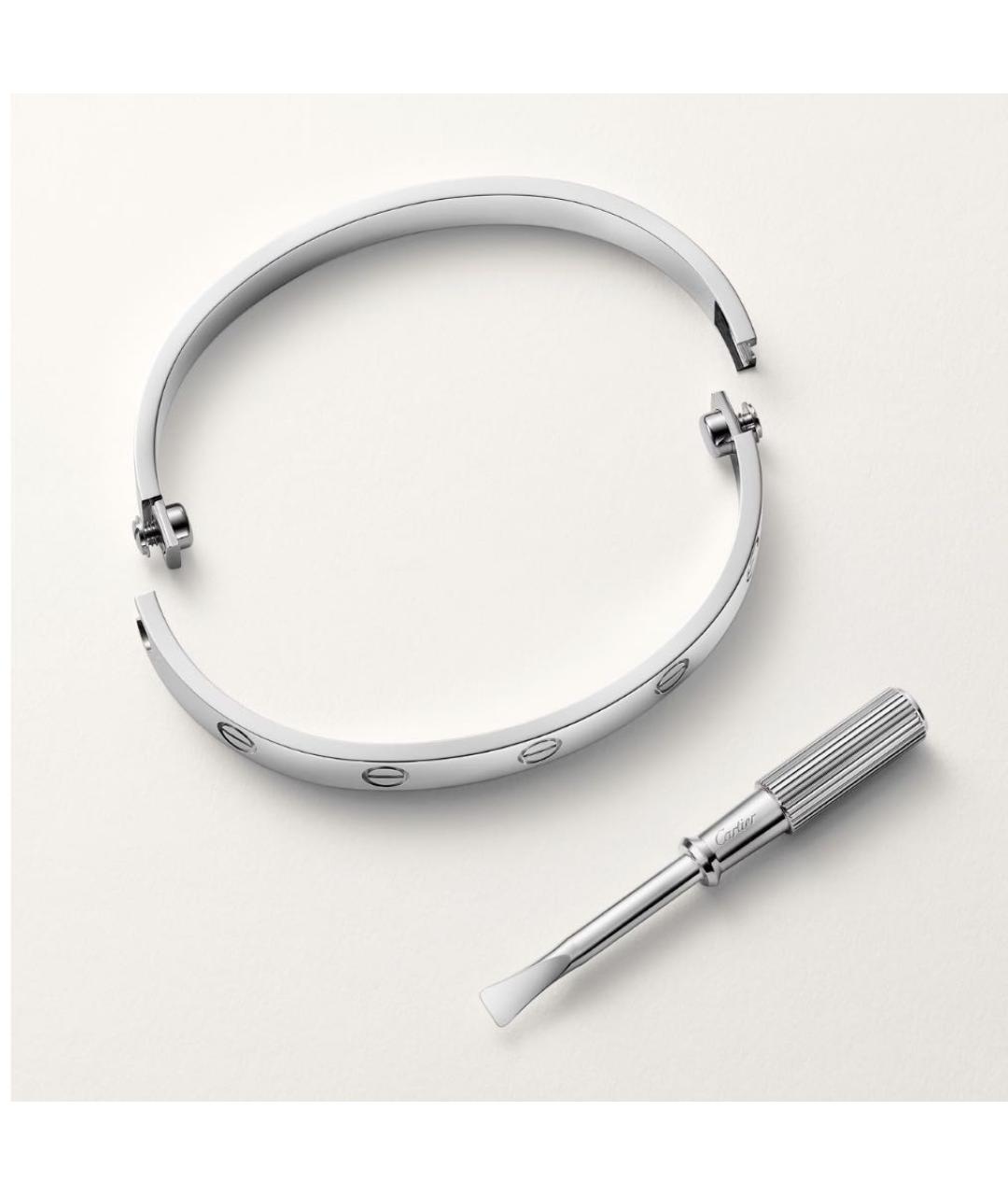 CARTIER Белый браслет из белого золота, фото 5