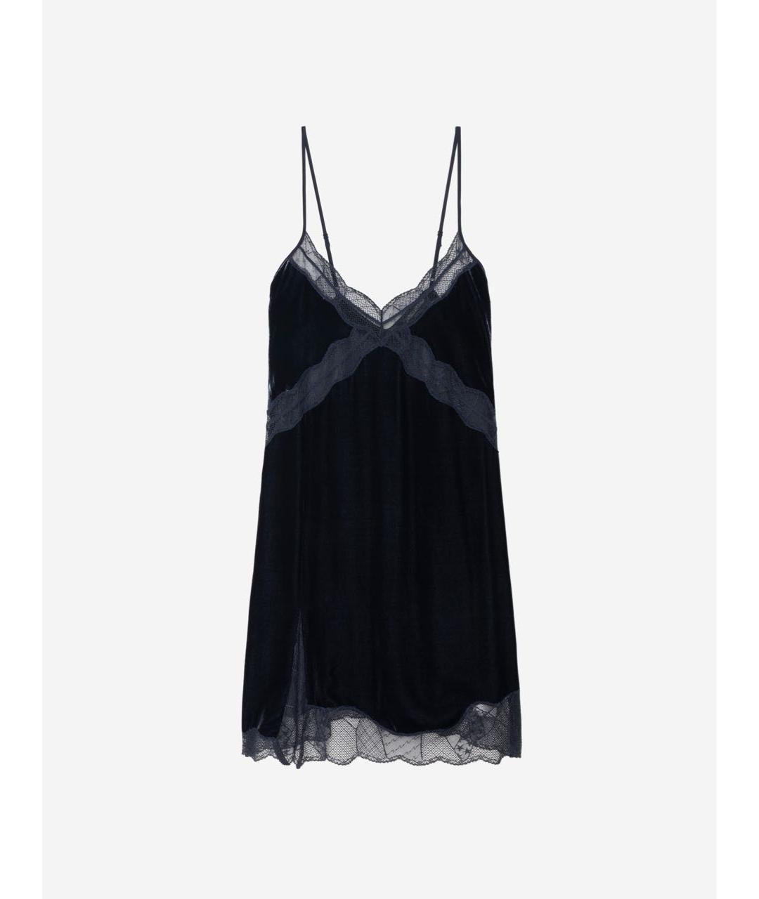 ZADIG & VOLTAIRE Темно-синее вискозное коктейльное платье, фото 5