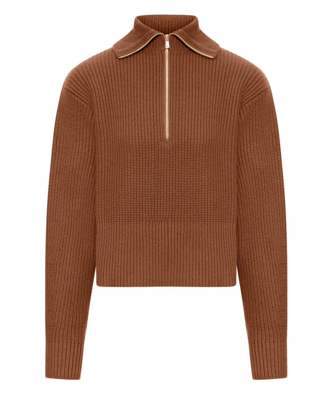 MAX MARA Коричневый кашемировый джемпер / свитер, фото 1