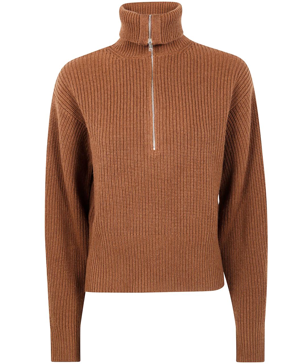 MAX MARA Коричневый кашемировый джемпер / свитер, фото 3