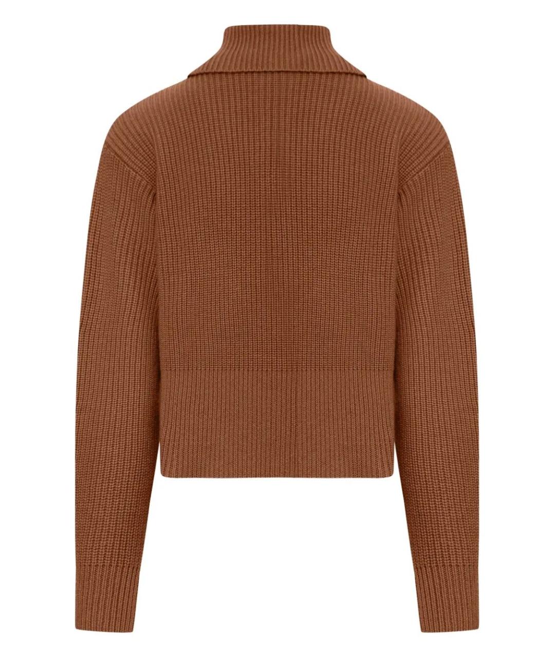 MAX MARA Коричневый кашемировый джемпер / свитер, фото 2