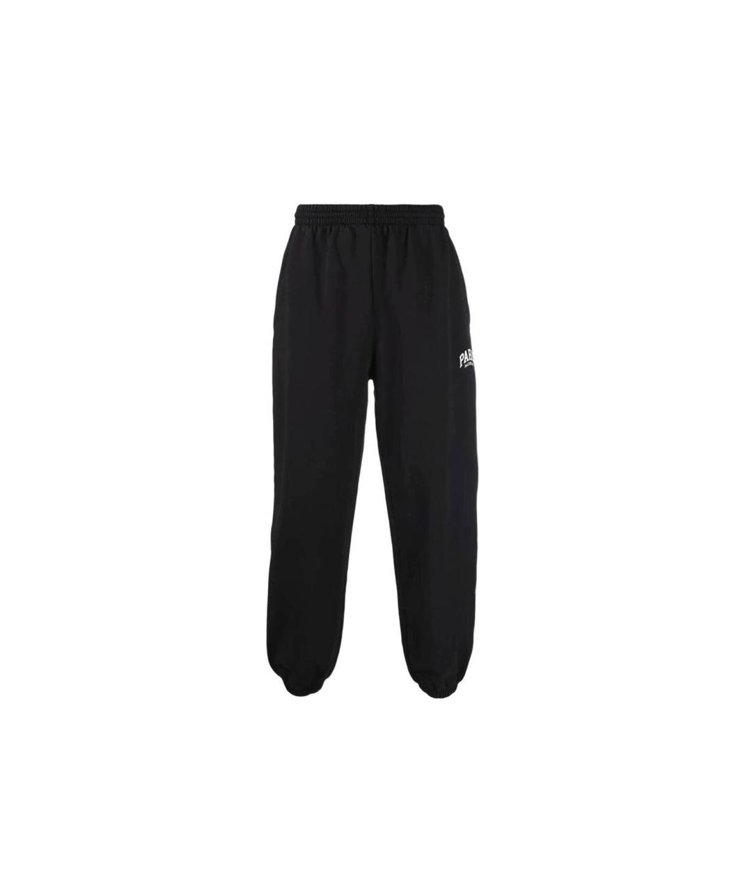 BALENCIAGA Черные хлопковые повседневные брюки, фото 1