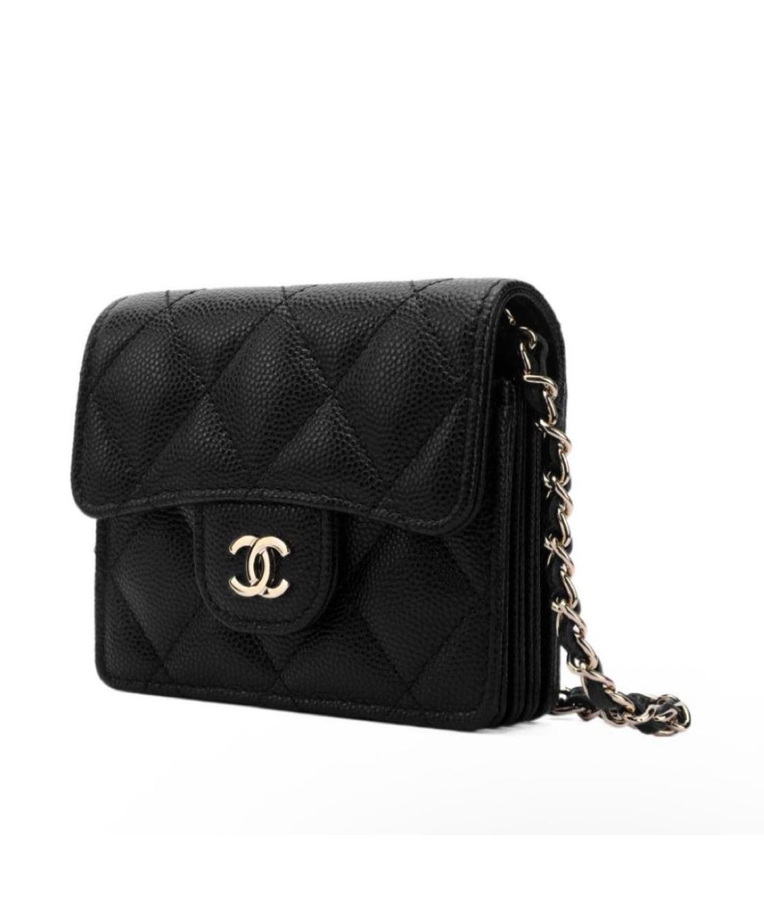 CHANEL Черная кожаная сумка через плечо, фото 2