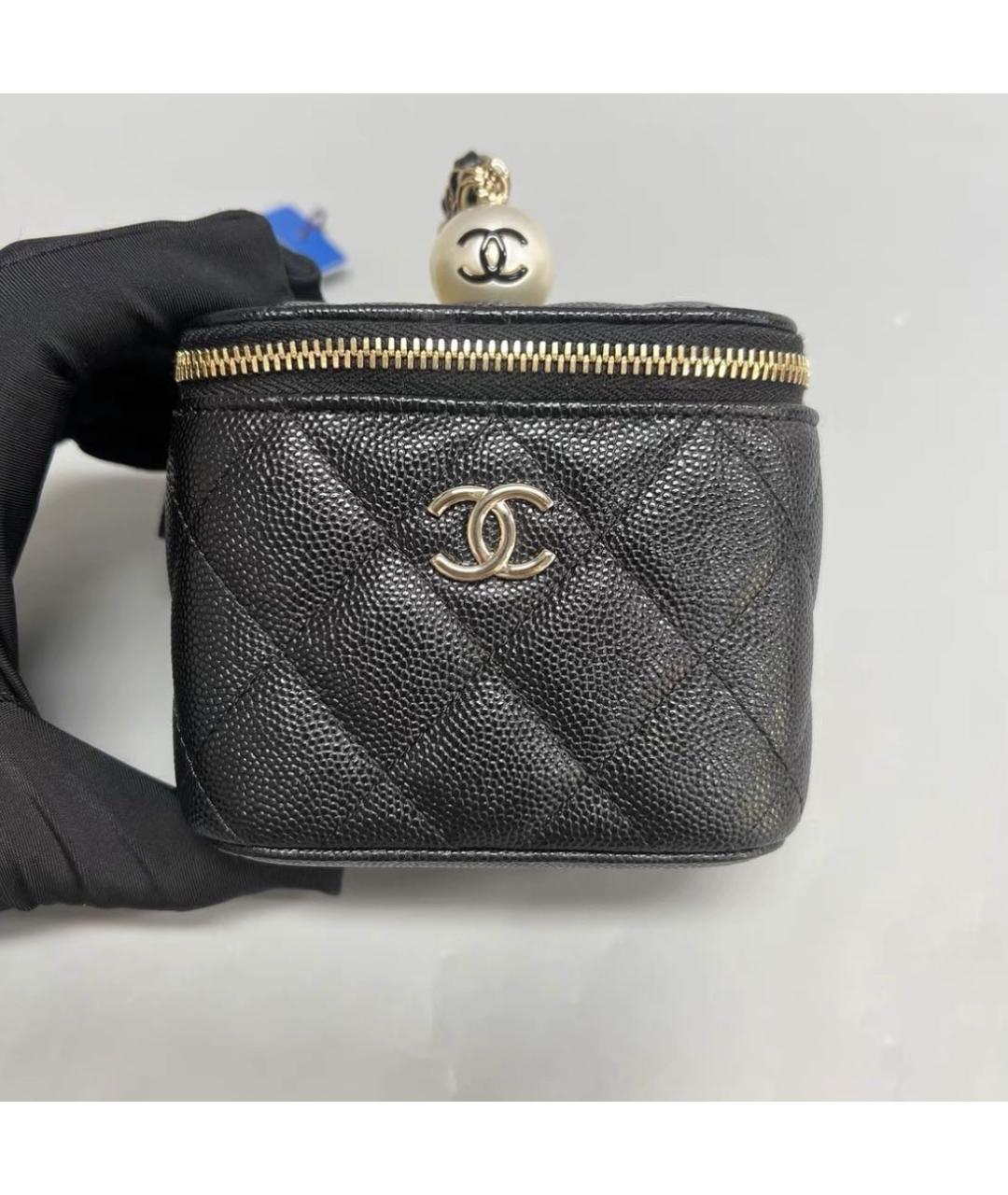 CHANEL Черная кожаная сумка через плечо, фото 3