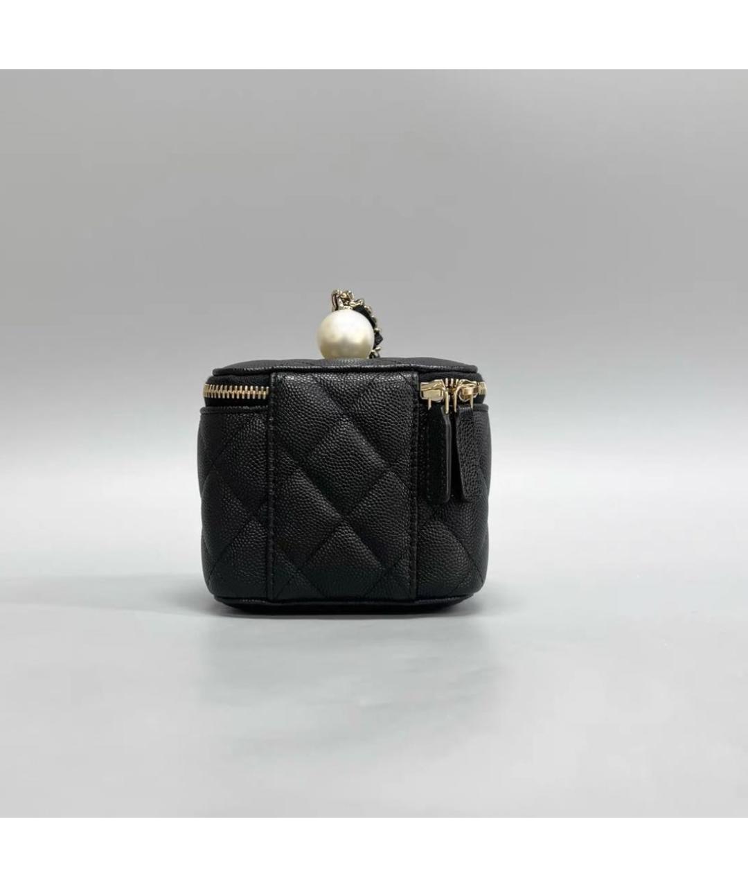 CHANEL Черная кожаная сумка через плечо, фото 4