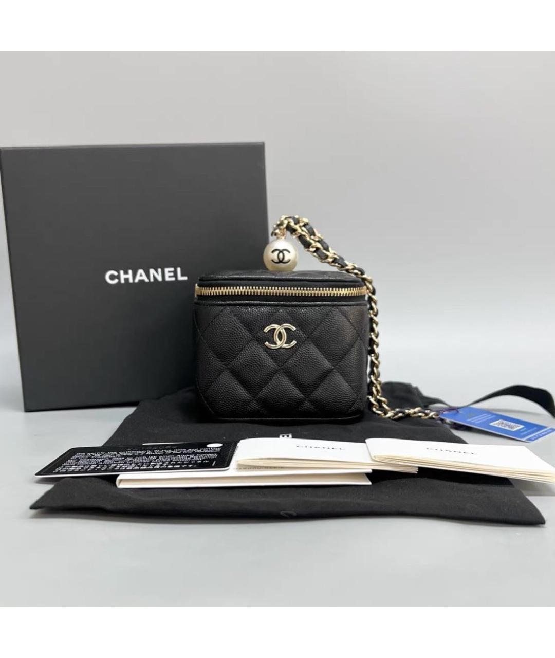CHANEL Черная кожаная сумка через плечо, фото 2
