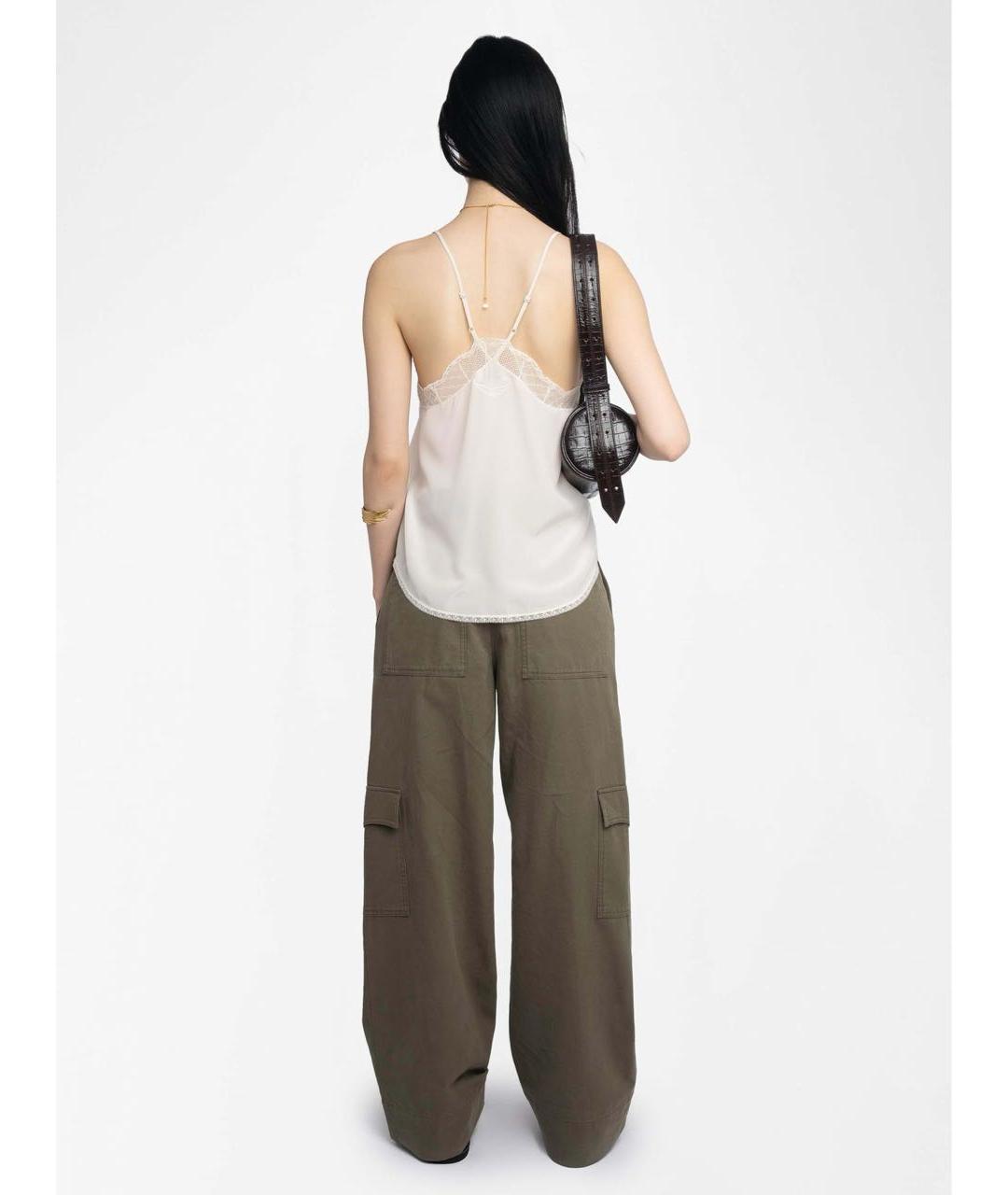 ZADIG & VOLTAIRE Хаки хлопковые брюки широкие, фото 3