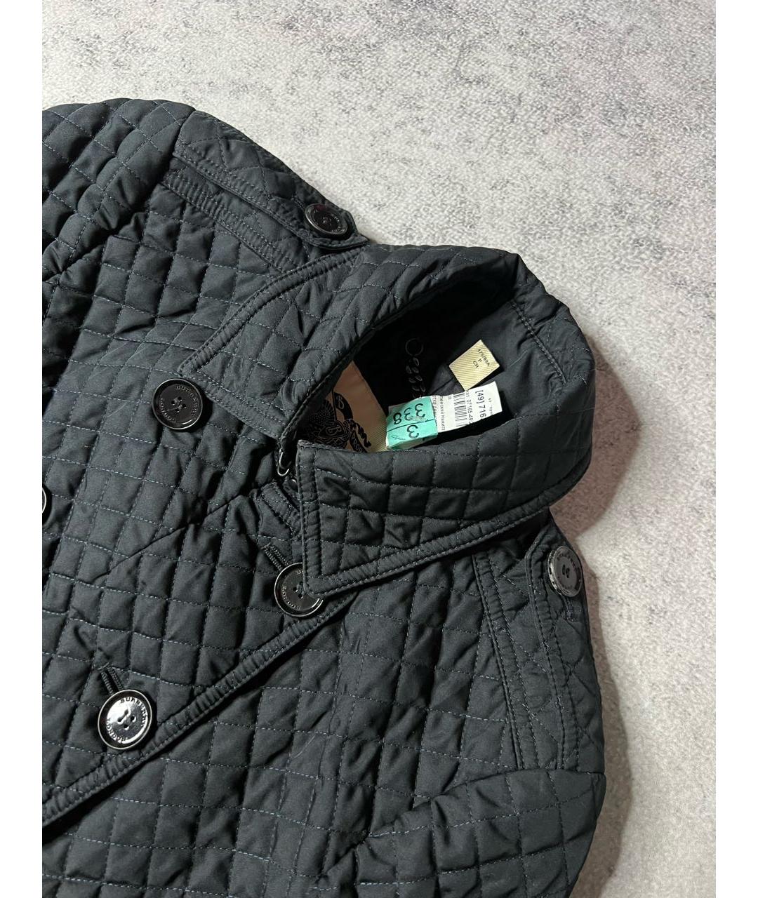 BURBERRY Черная полиэстеровая куртка, фото 5