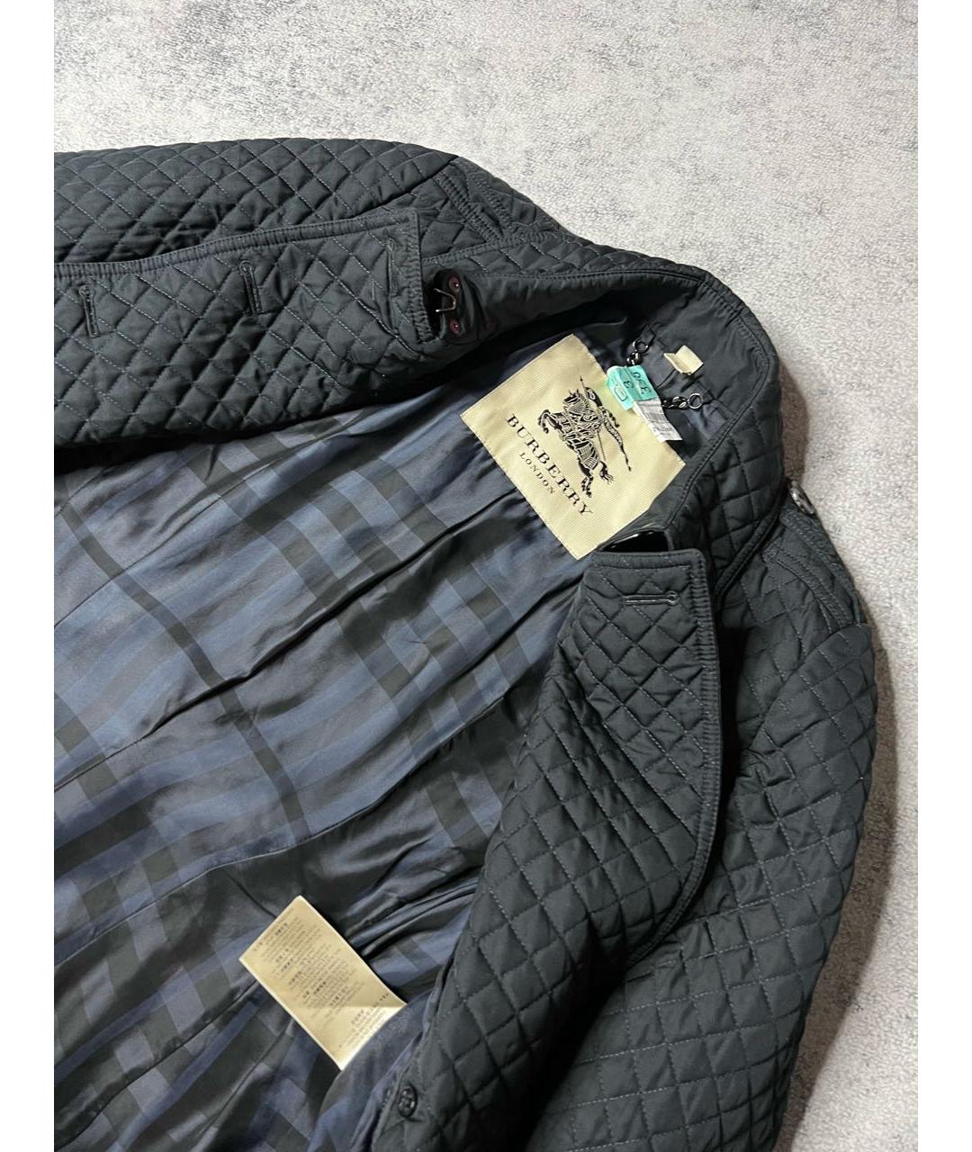 BURBERRY Черная полиэстеровая куртка, фото 8