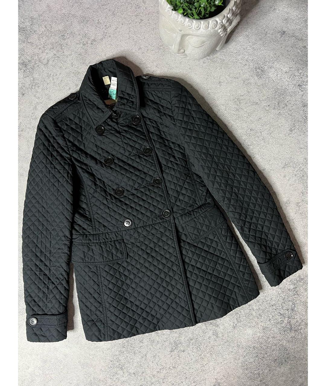 BURBERRY Черная полиэстеровая куртка, фото 9