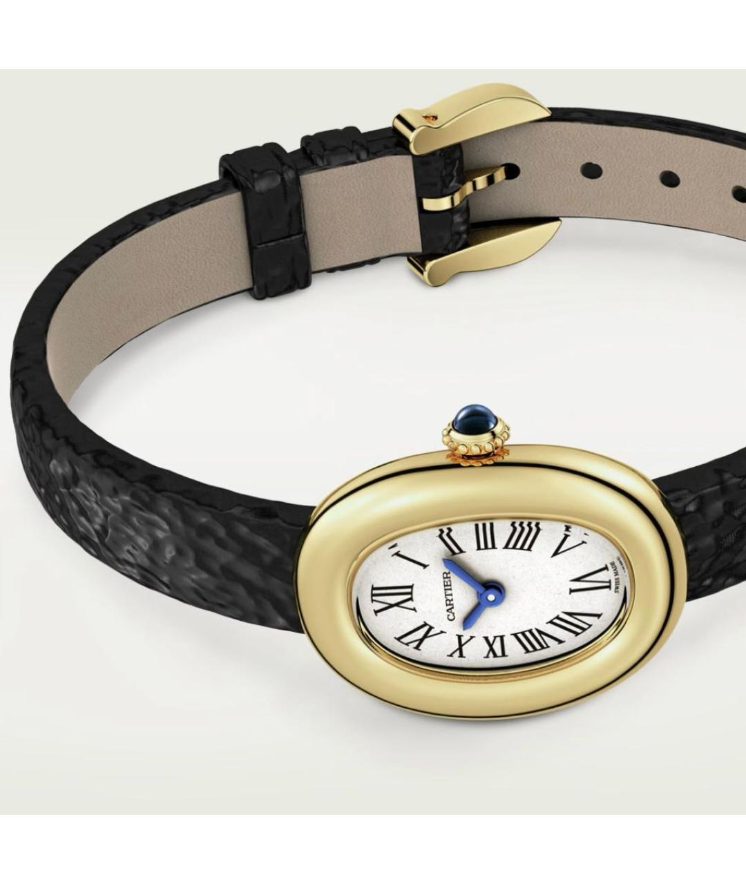 CARTIER Белые часы из желтого золота, фото 3