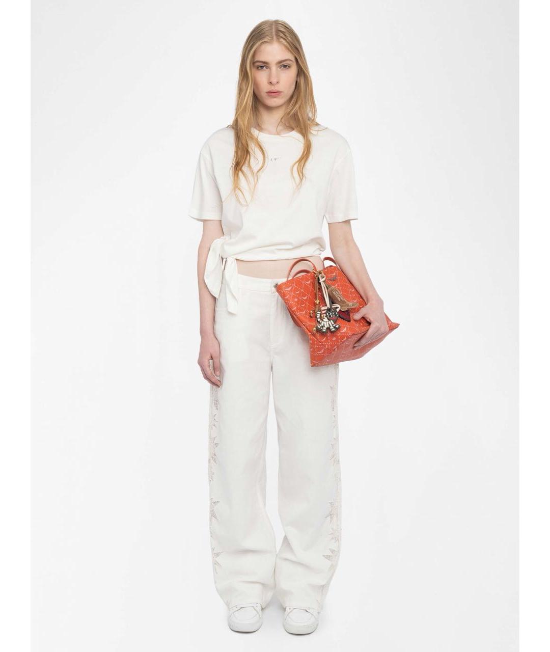 ZADIG & VOLTAIRE Белые льняные брюки широкие, фото 2