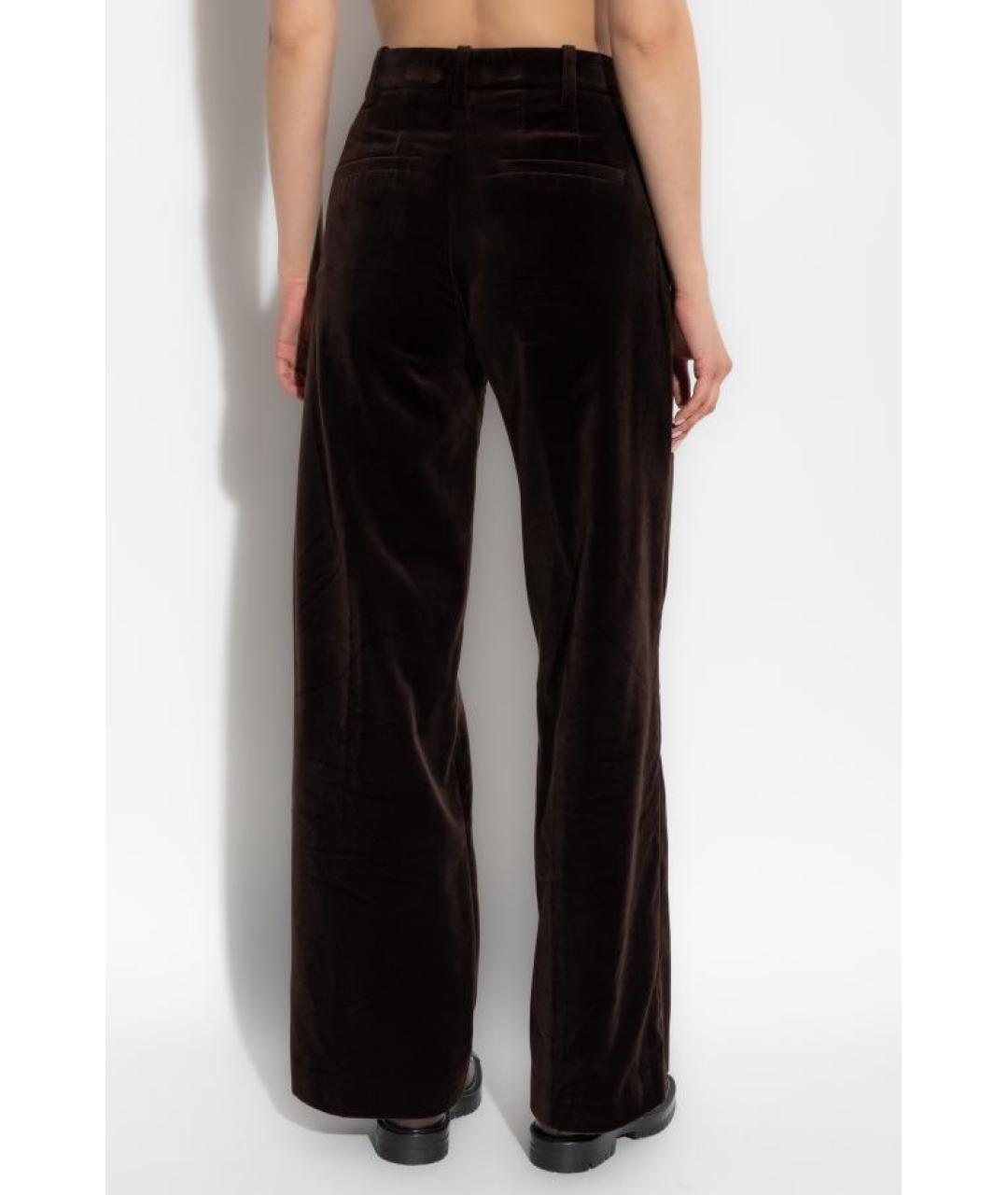 ZADIG & VOLTAIRE Коричневые хлопковые брюки широкие, фото 4