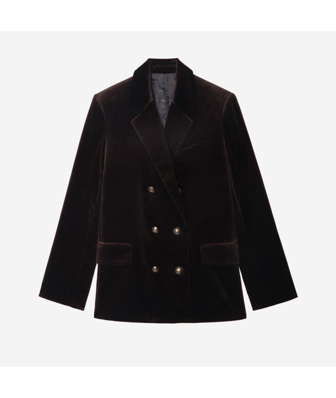 ZADIG & VOLTAIRE Коричневый хлопковый жакет/пиджак, фото 5