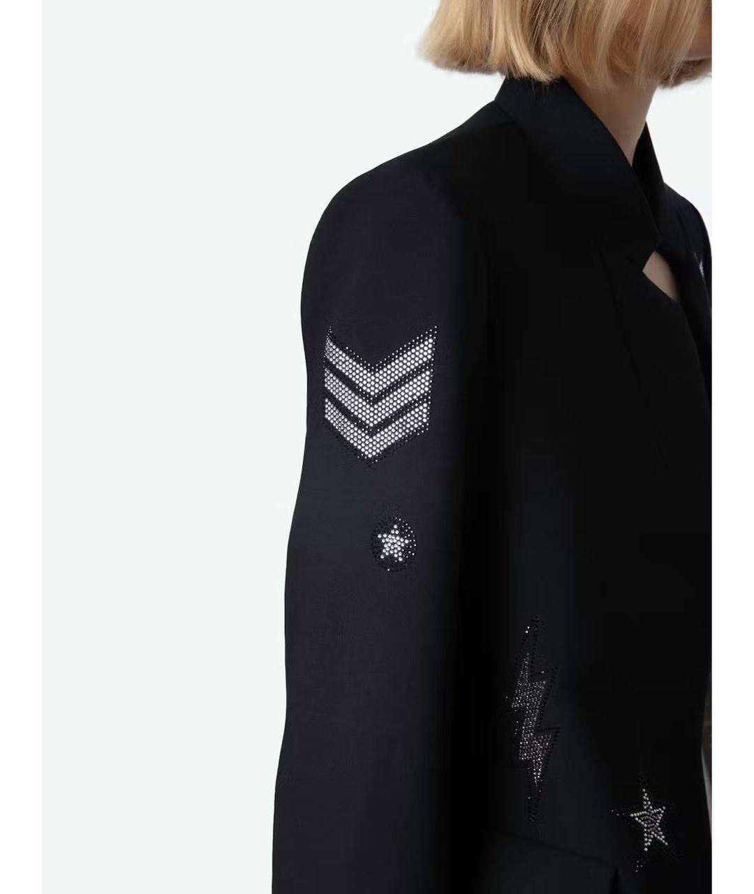 ZADIG & VOLTAIRE Черный полиэстеровый жакет/пиджак, фото 4