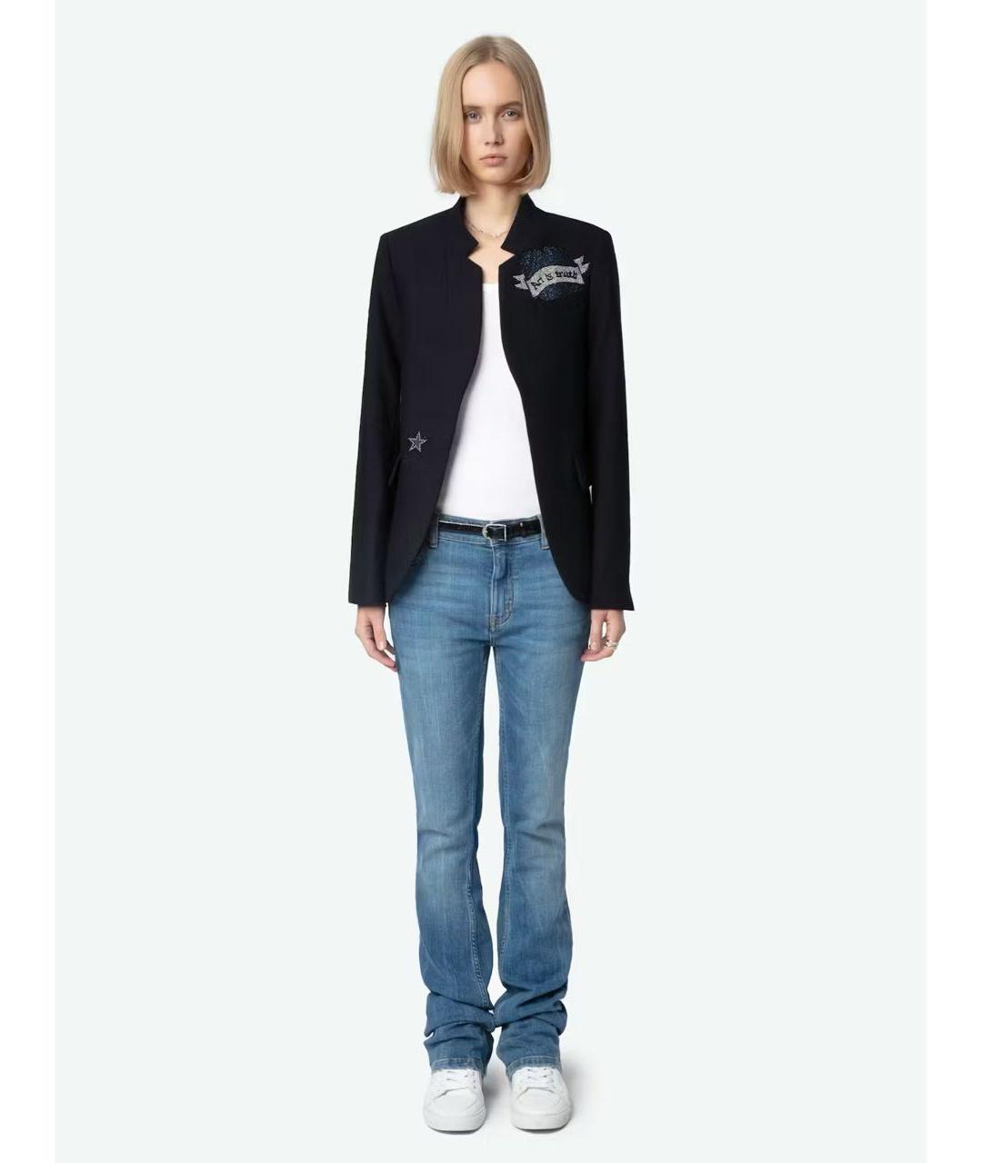 ZADIG & VOLTAIRE Черный полиэстеровый жакет/пиджак, фото 2