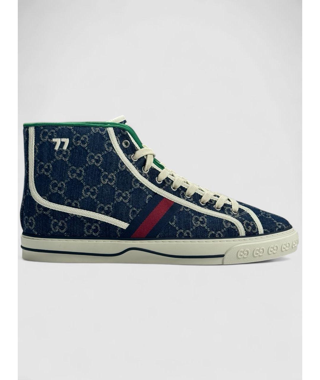 GUCCI Темно-синие высокие кроссовки / кеды, фото 6