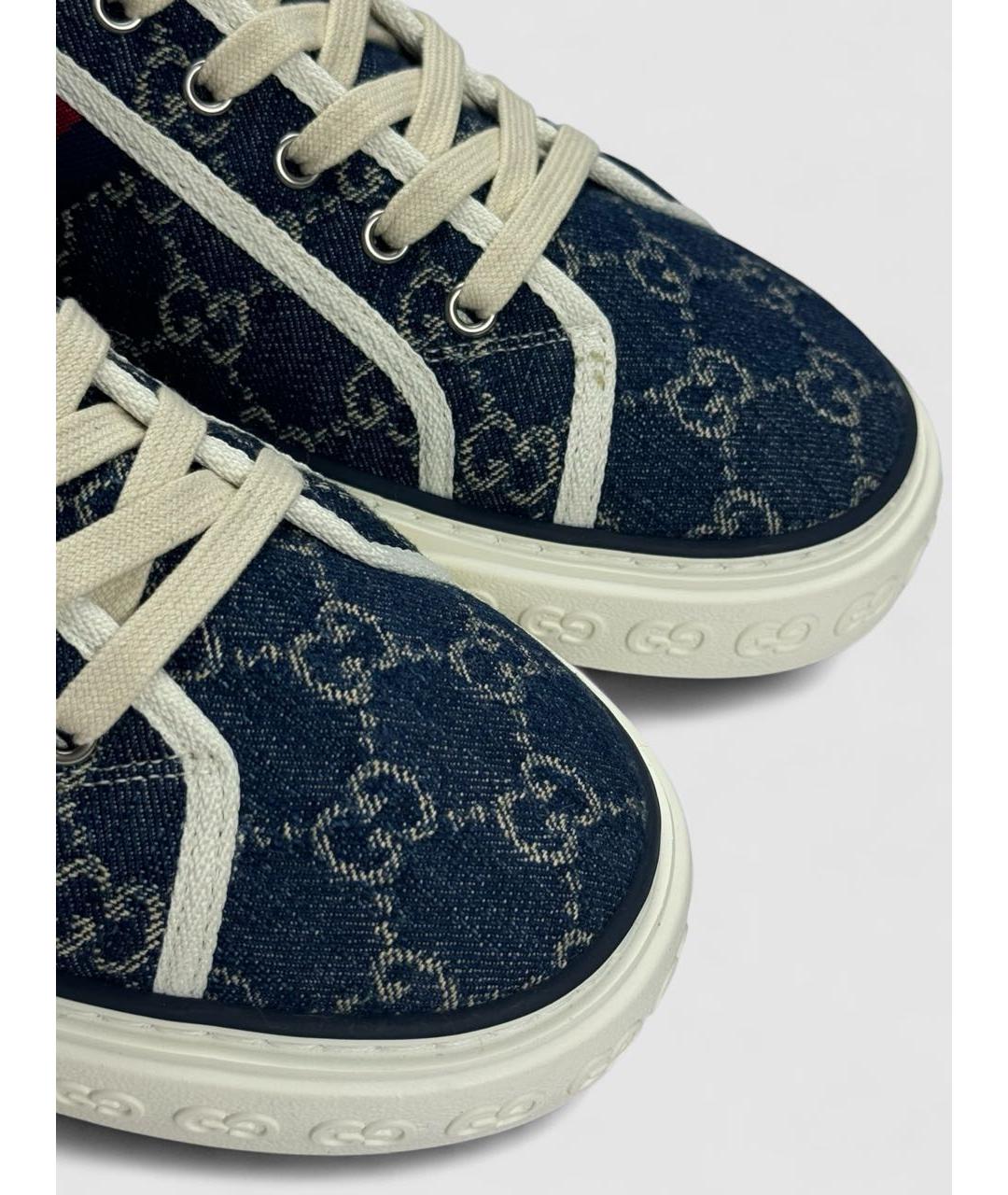 GUCCI Темно-синие высокие кроссовки / кеды, фото 4