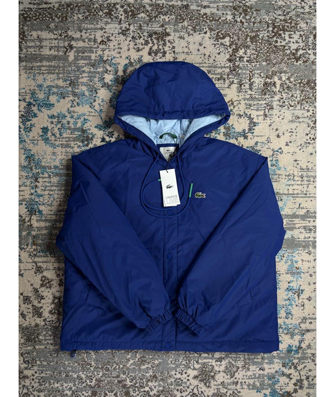 LACOSTE Темно-синяя полиэстеровая куртка, фото 9