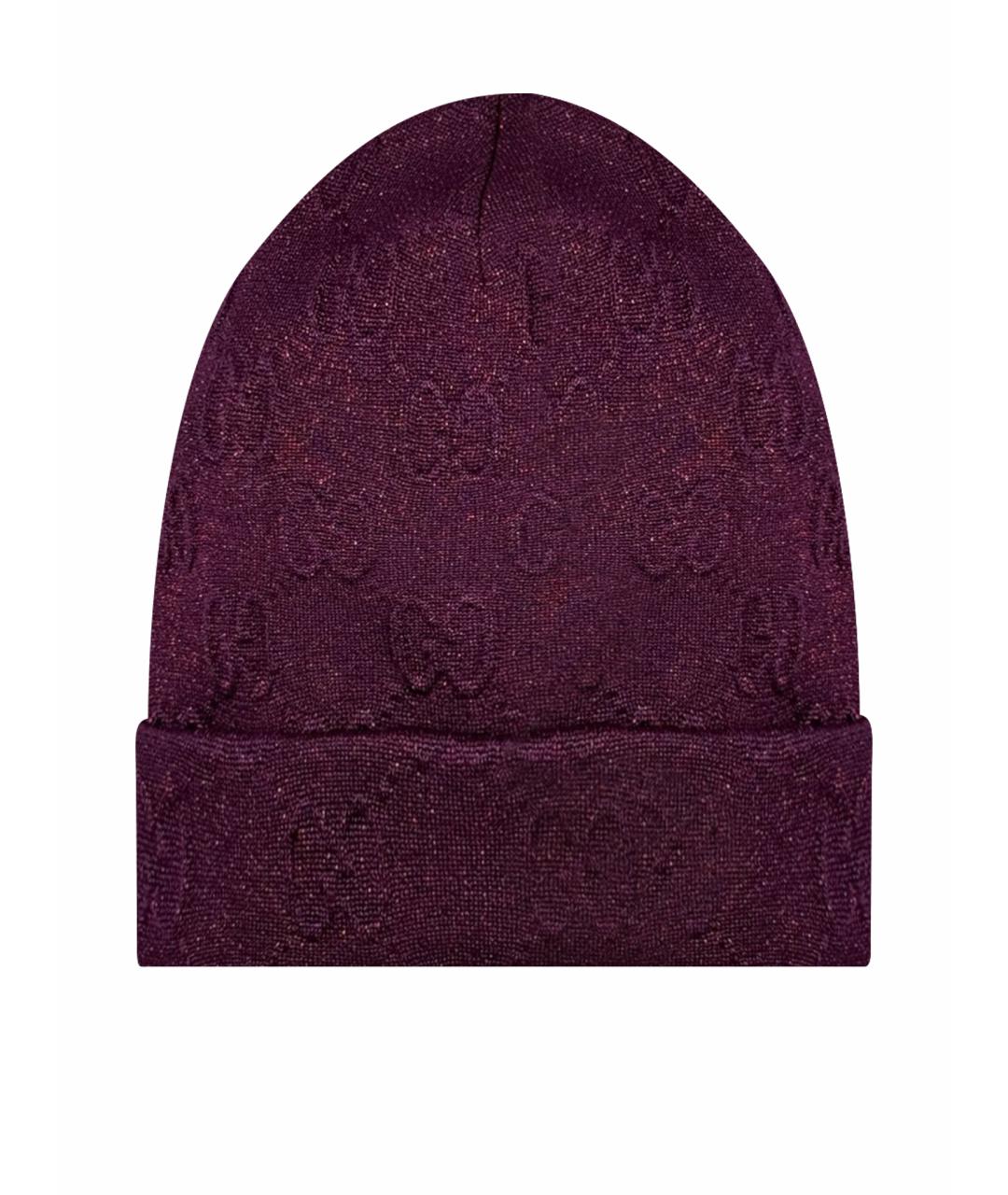 GUCCI Бордовая шапка, фото 1