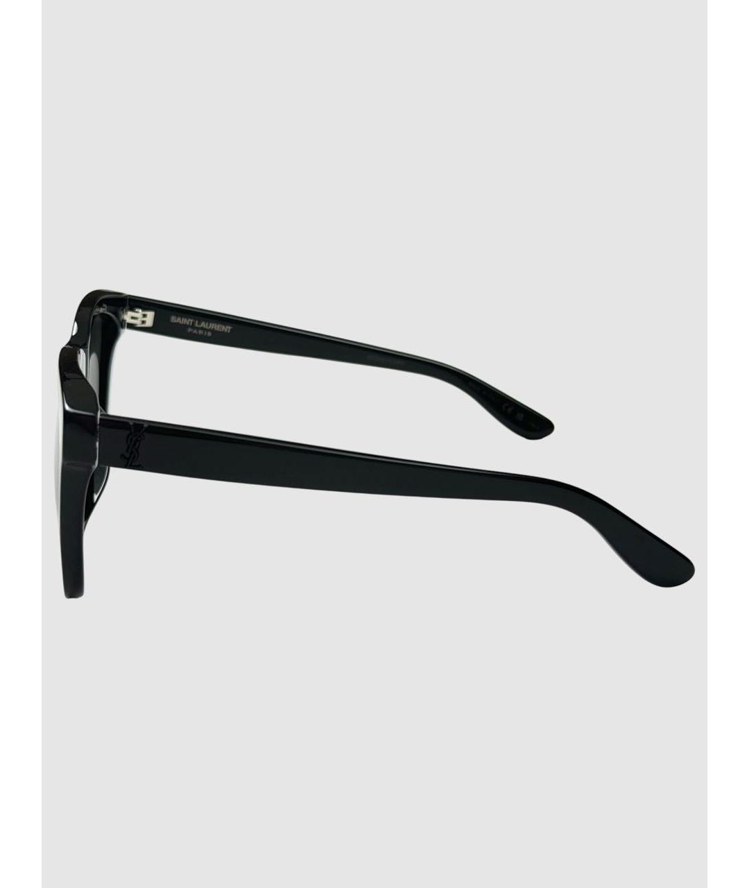SAINT LAURENT Черные пластиковые солнцезащитные очки, фото 4