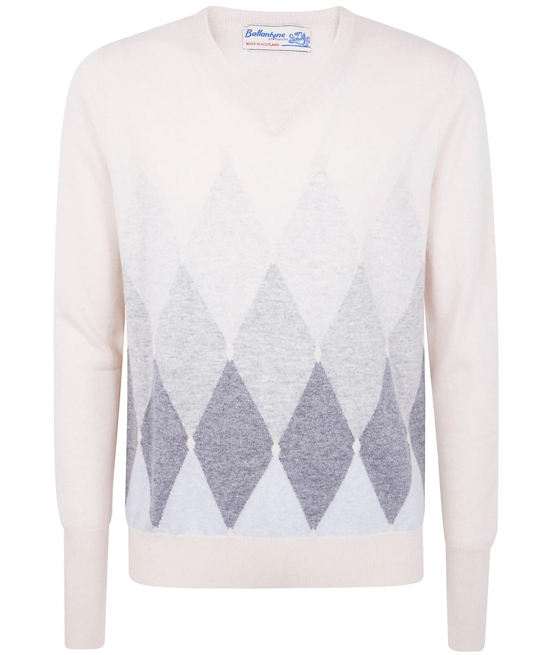 BALLANTYNE Белый кашемировый джемпер / свитер, фото 1