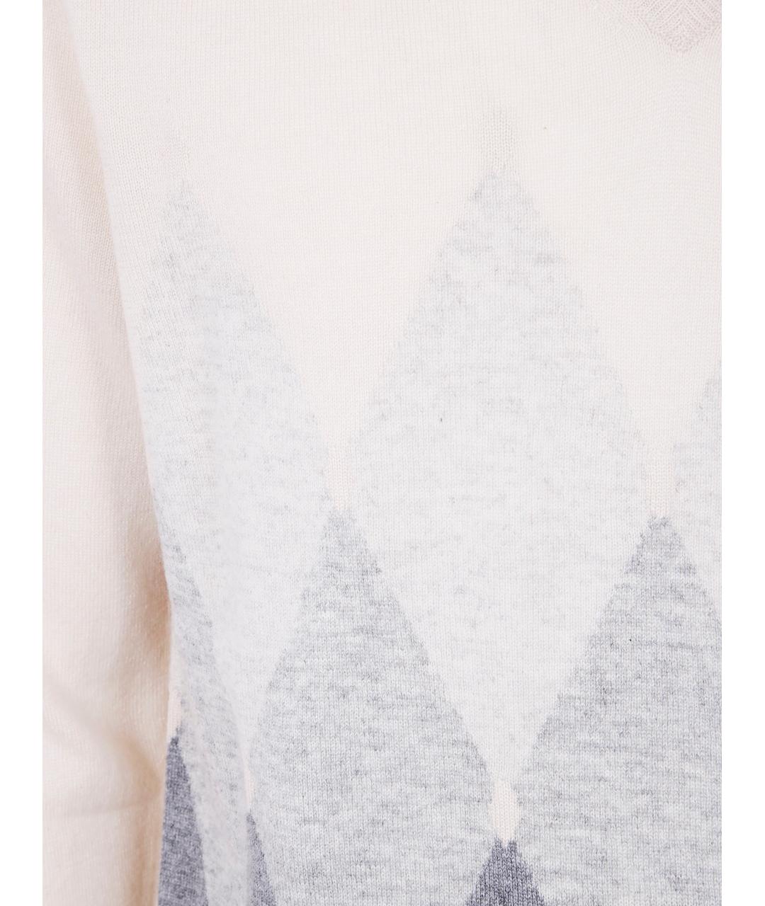 BALLANTYNE Белый кашемировый джемпер / свитер, фото 3