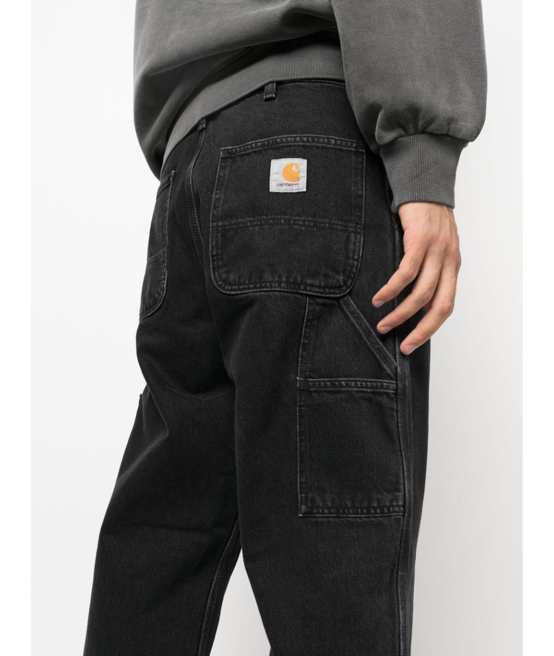 CARHARTT WIP Черные хлопковые прямые джинсы, фото 4