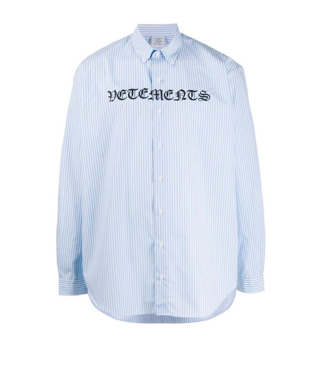 VETEMENTS Голубая хлопковая рубашка, фото 1