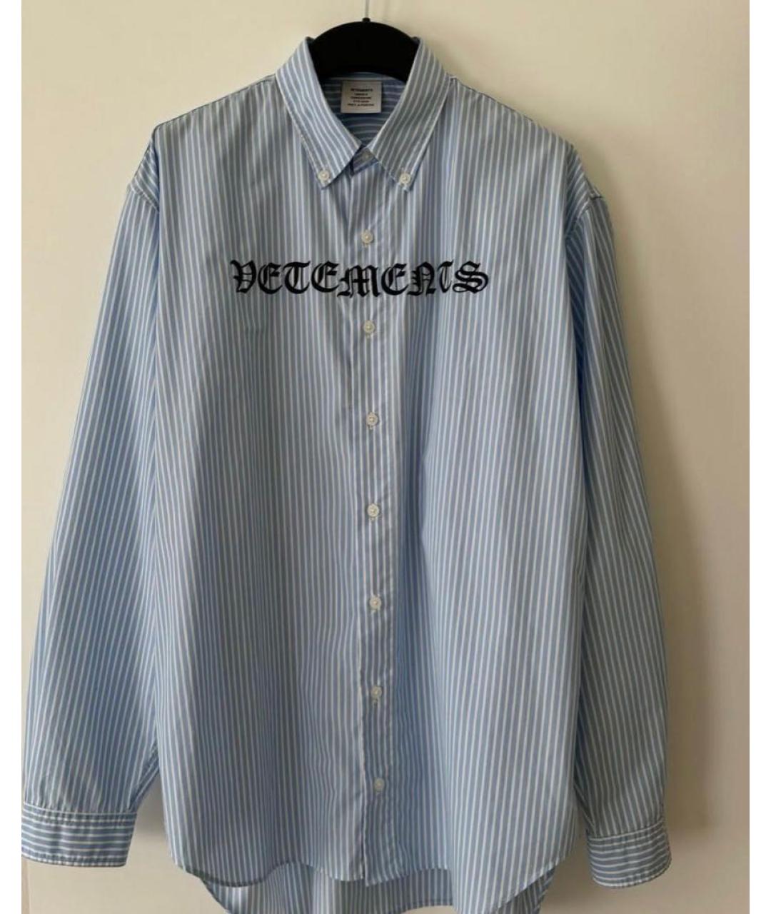 VETEMENTS Голубая хлопковая рубашка, фото 4