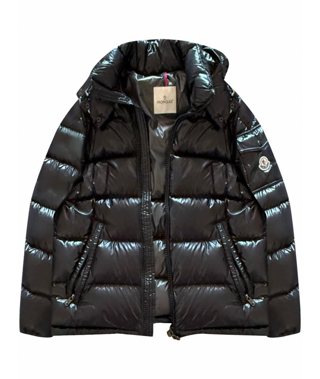 MONCLER Черная полиамидовая куртка, фото 1