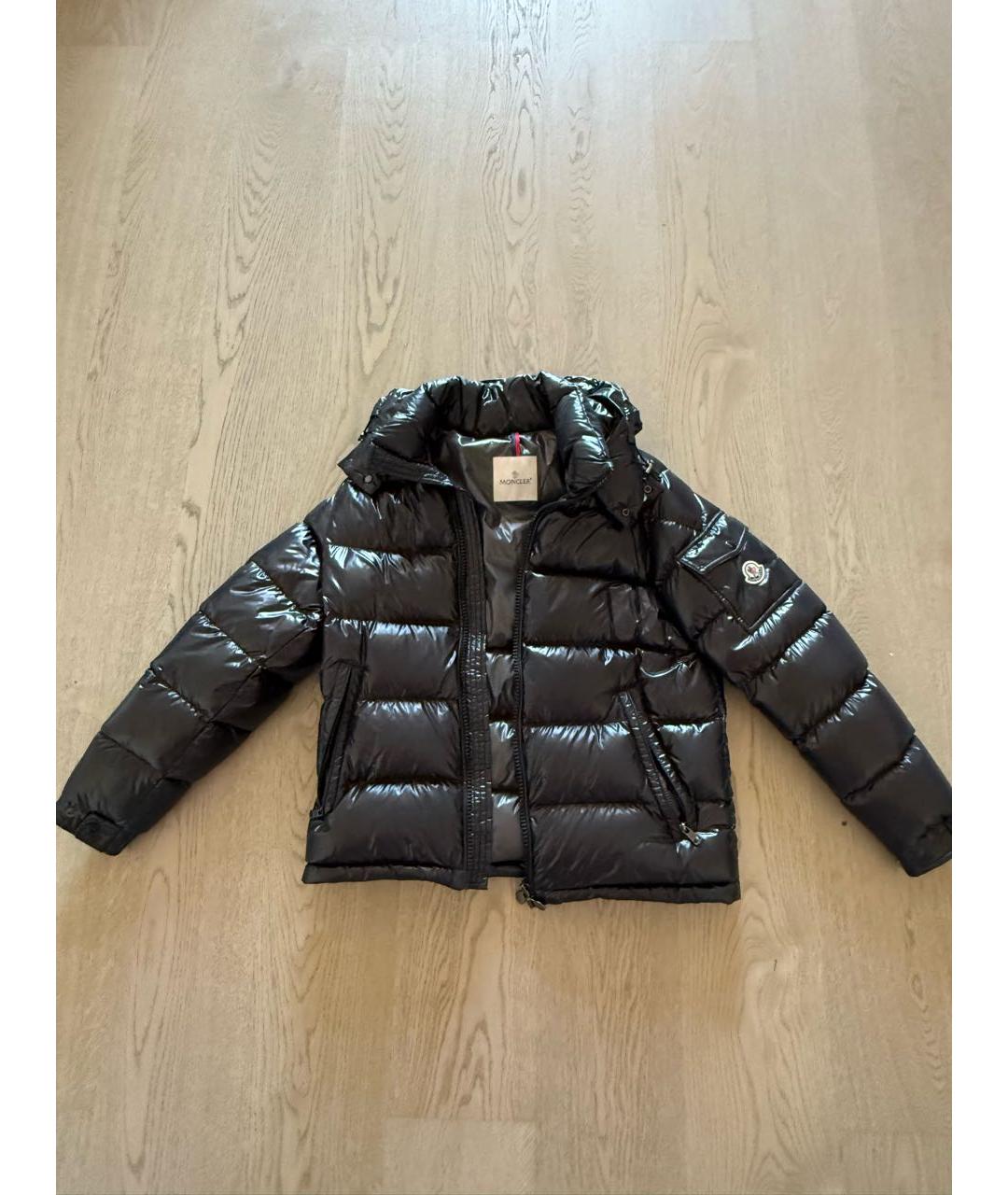 MONCLER Черная полиамидовая куртка, фото 7
