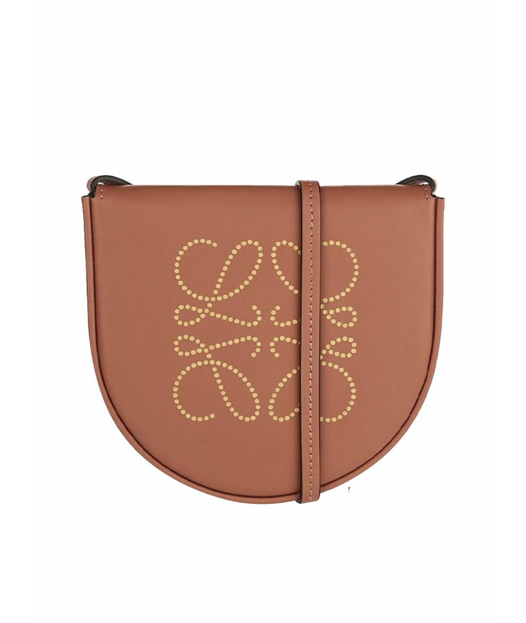 LOEWE Коричневая кожаная сумка через плечо, фото 1