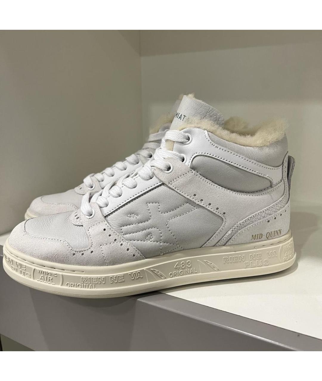 PREMIATA Белые лодочки на низком каблуке, фото 5