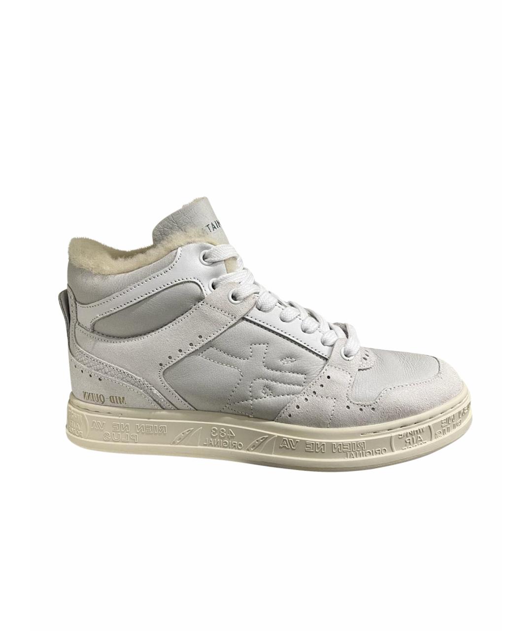 PREMIATA Белые лодочки на низком каблуке, фото 1