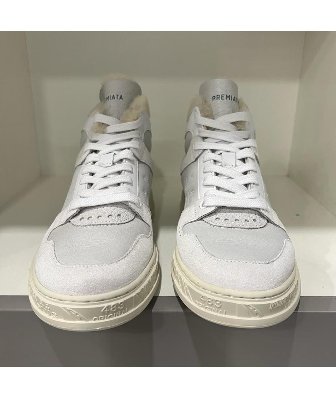 PREMIATA Белые лодочки на низком каблуке, фото 2